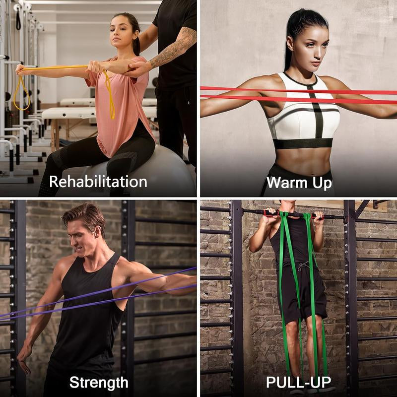 Resistance Band Set, 4 Counts/Set + 1 Free Gift, Pull up Assistance Band, Home Workout Band, Resistance Bands Set for Working Out, Muscle Training, Fitness Training Band,